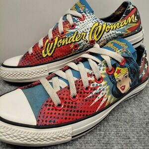 Converse All Star Wonder Women's Low Top Shoes Size 8 Chuck Taylor DC Comics